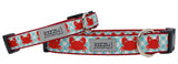 Gingham Crab Dog Collar