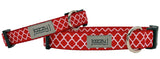 Red Trellis Dog Collar