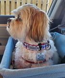 Buffalo Check Glitter Stars Dog Collar