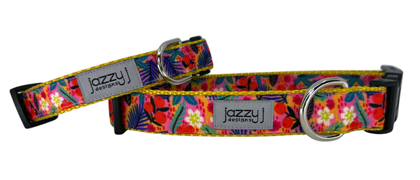 Tropical Bloom Dog Collar