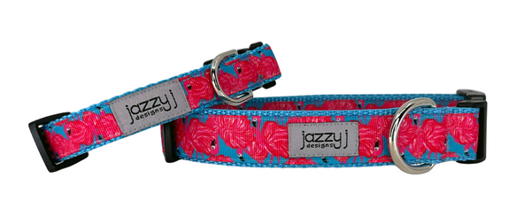 Blue Flamingo Dog Collar