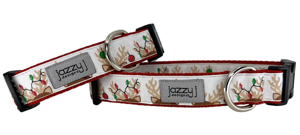 Ornament Reindeer Antlers Dog Collar