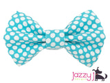 Aqua Polka Dot Bow Tie