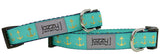 Aqua Set Sail Dog Collar