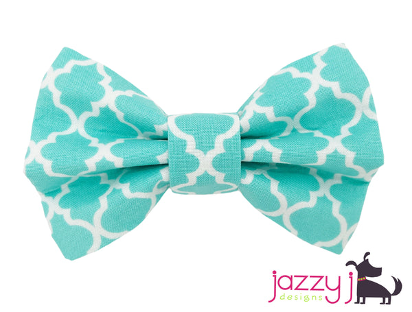 Aqua Trellis Bow Tie
