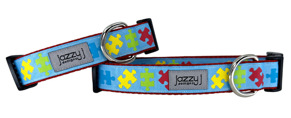 Blue Autism Awareness Dog Collar