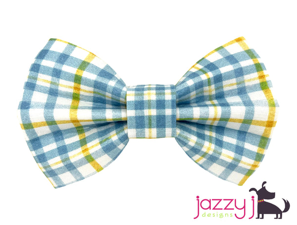 Beehive Plaid Bow Tie