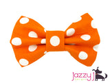 Orange Polka Dot Bow Tie