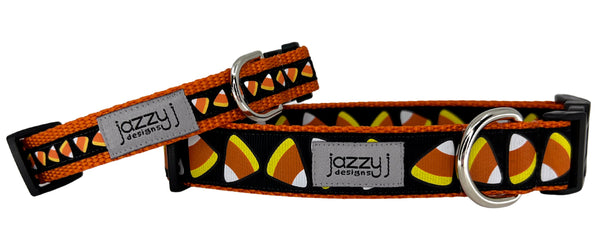 Black Candy Corn Dog Collar
