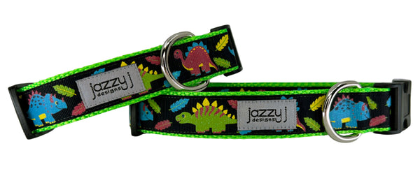 Black Dynamic Dinosaur Dog Collar