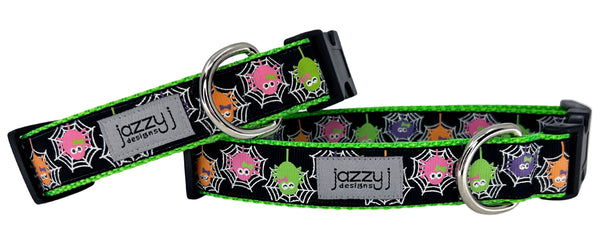 Black Spiders Dog Collar