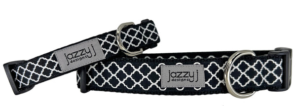 Black Trellis Dog Collar