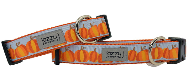 Bluebell Glitter Pumpkins Dog Collar