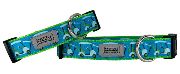 Blue Golf Cart Dog Collar