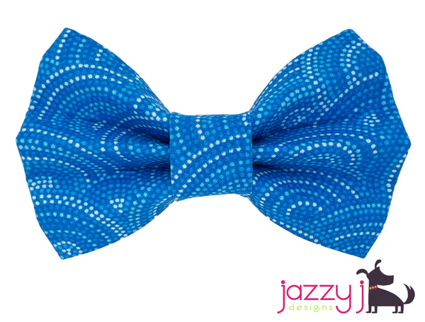 Blue Mosaic Tiles Bow Tie