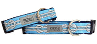Baby Blue Nautical Knots Dog Collar