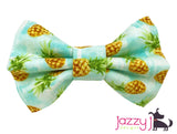 Aqua Pineapple Bow Tie