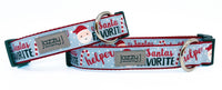 Blue Santa's Favorite Helper Dog Collar