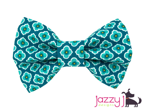 Blue Moroccan Tiles Bow Tie