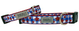 Buffalo Check Glitter Stars Dog Collar