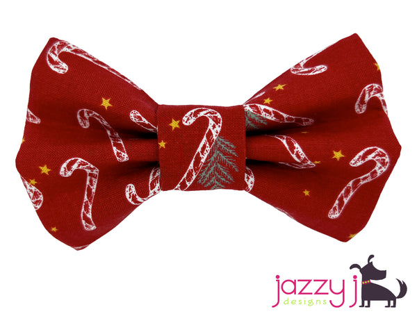 Red Candy Canes Bow Tie