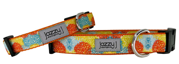 Fall Dahlia Dog Collar