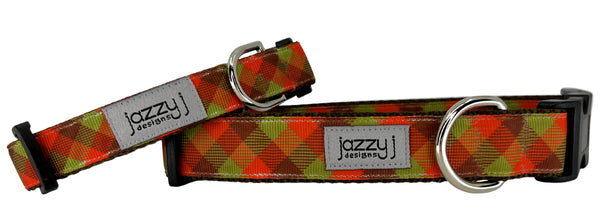 Fall Plaid Dog Collar