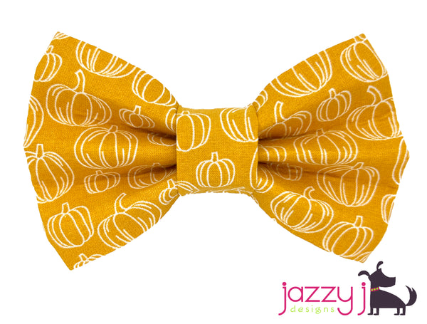 Gold Perfect Pumpkin Bow Tie