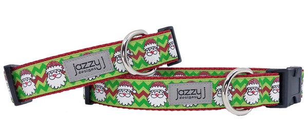 Chevron Santa Dog Collar