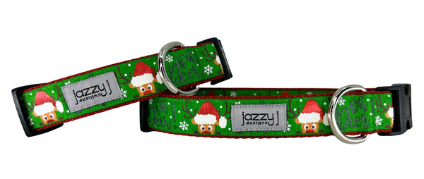 Green Oh Deer Dog Collar