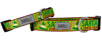 Lime Santa I Know Him Dog Collar
