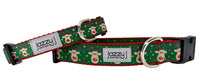 Green Silly Deer Dog Collar