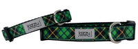 Green Tartan Holiday Dog Collar