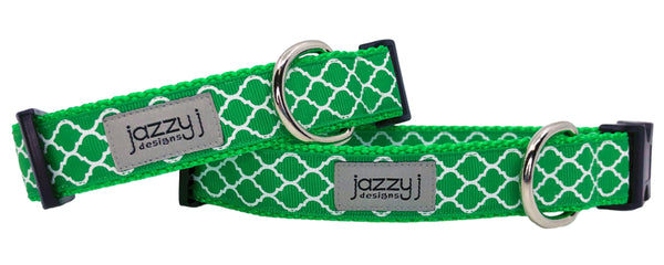 Emerald Green Trellis Dog Collar