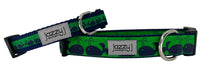Green Whales Dog Collar
