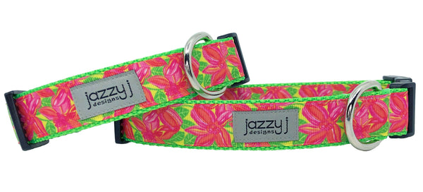 Hawaiian Hibiscus Dog Collar