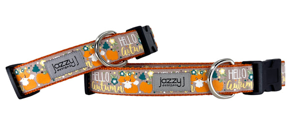 Hello Autumn Fox Dog Collar