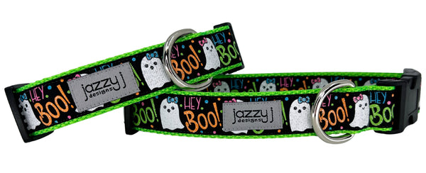 Green Hey Boo Dog Collar