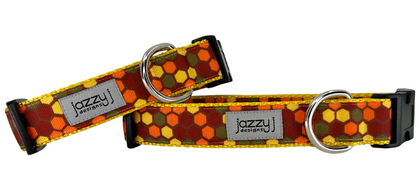 Fall Honeycomb Dog Collar
