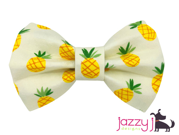 Ivory Pineapple Bow Tie