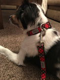 Red Tartan Holiday Dog Collar