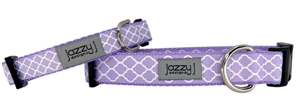 Lavender Trellis Dog Collar