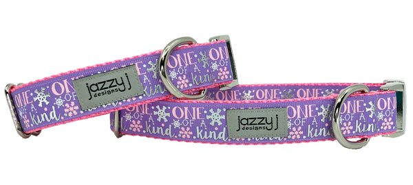 Lavender One of a Kind Snowflake Dog Collar