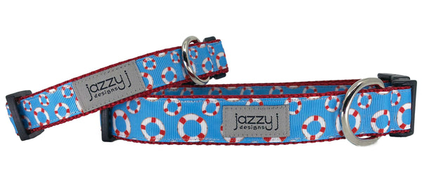 Blue Lifesavers Dog Collar
