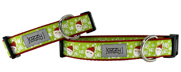 Lime Ho Ho Ho Dog Collar