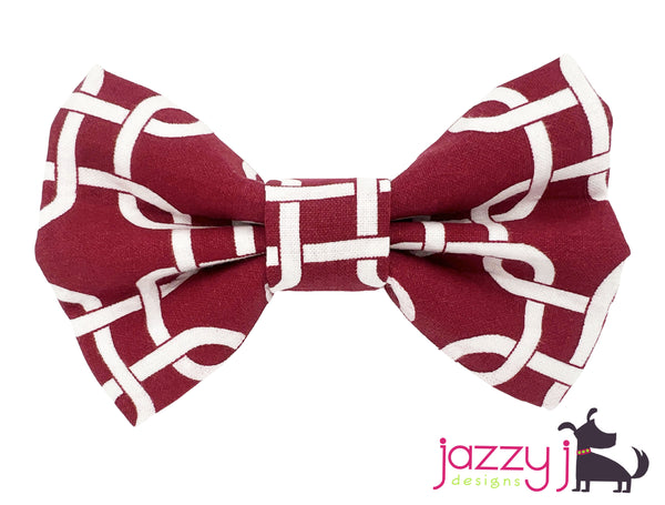 Maroon Chainlink Bow Tie