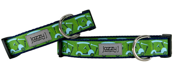Green Golf Cart Dog Collar