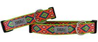 Neon Glitter Aztec Dog Collar