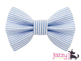 Blue Seersucker Bow Tie