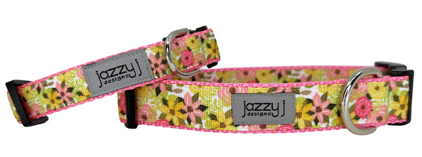 New Gold Flowers Dog Collar